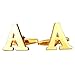 U7 Men's 1 Pair Set Cuff Links Wedding Business Shirt Studs Gold Plated 26 Alphabet Initial Letter Cuff-Links