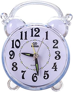 Alarm Clock Mini Vintage Classic Bedside /Table Analog Luminous clock,Battery Powered Super Silent Alarm Clock, Simple Design Beside / Desk Alarm Clock