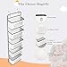 Magicfly Over the Door Organizer and storage with 5 Large Clear Window Pocket, Wall Mount Hanging Organizer for Pantry Baby Nursery Bathroom Closet Dorm, Polka-Dot White