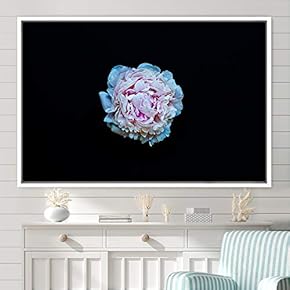 signwin Framed Canvas Wall Art Pink Flower Portrait...