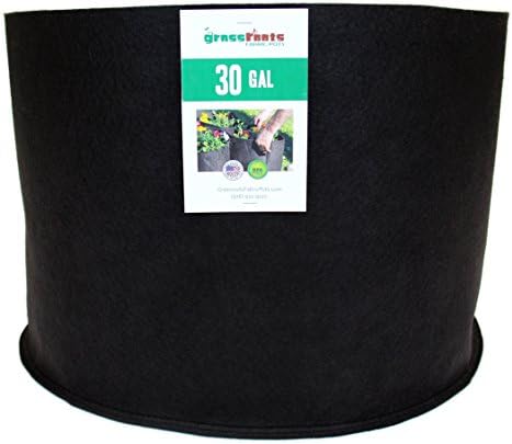(20 Pack) 30 Gallon Black Grassroots Fabric Pot - Grow Pot and Aeration Container