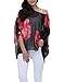 Nicetage Tropical Shirts Sheer Chiffon Blouses for Women Boho Batwing Tops Floral Bat Wing Tunics Plus Size Spring Clothes