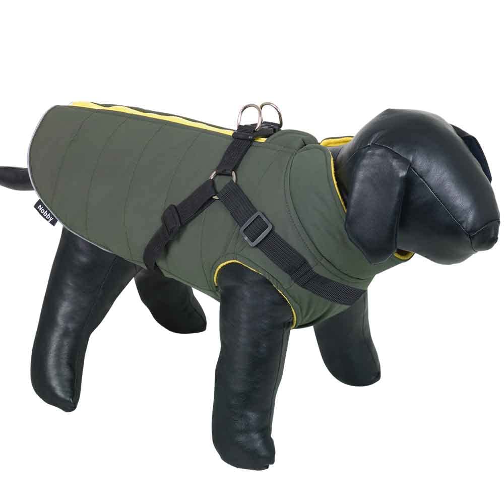 Nobby SOBAK 2-in-1 Dog Coat, Olive Yellow, 23 cm, Pack of 1