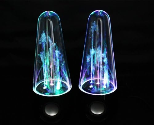 Dazzle colour water column speakers creative led fountain music sound (black)