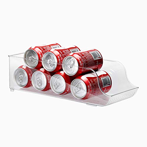 E-Gtong Refrigerator and Freezer Drink Holder, Soda Can Organizer Storage Bin Dispenser for Refrigerator, Freezers, Kitchen Cabinet or Pantry - BPA Free, 2-PACK, Clear - Thumbnail 5