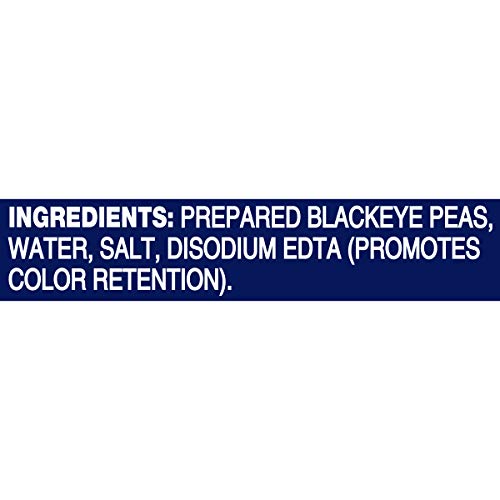 BUSH’S BEST CANNED BLACKEYE PEAS, SOURCE OF PLANT BASED PROTEIN AND FIBER, LOW FAT, GLUTEN FREE, 15.8 OZ