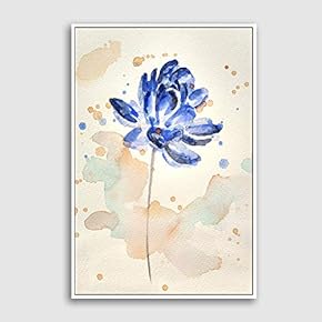 Framed Canvas Home Artwork Decoration Watercolor Painting Canvas Wall Art for Living Room, Bedroom - 16x24 inches