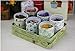Leyoubei Lovely Cartoon Simple Retro Double Cover Home Kitchen Storage Containers Colorful Tins Round Tea Tins Set of 6