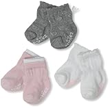 Robeez Baby-girls Newborn 3 Pack Basics, Assorted, 0-6 Months