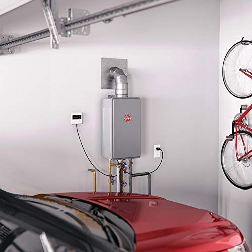 Rheem RTG70DVLN1 Tankless 70 Direct Vent Indoor Water Heater, Gray