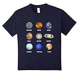 Kids Planets of The Solar System T-Shirt 6 Navy