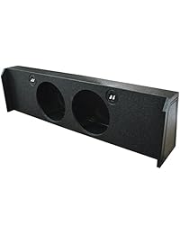 Q Power QBFORD102009DF Caja de subwoofer recubierto con armadura de tiro doble de 10 "de bajada para camiones súper tripulados F 150 2009 2016