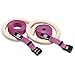 Garage Fit Wood Gymnastic Rings, Gymnastics Rings, Fitness Rings, Exercise Rings, Wooden Gym Ring (1.1 inch Purple Straps)