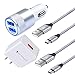 Quick Charge 3.0 Charger, Fast Charger Replacement for Google Pixel 4a/4/4XL, Samsung Galaxy S21 S20 Note 10, LG Stylo 6/5/4, Moto G7 G8 Plus/G7 G8 Play, Car Adapter, Wall Charger,2Pcs 6Ft USB C Cords
