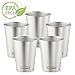 Stainless Steel Pint Cup - 18/8 Food-grade Tumbler Mug for Camping and Hiking - by Not Just A Gadget (Silver-pack of 5, 16 oz)