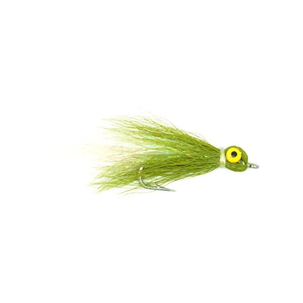 The-Fly-Fishing-Place-Clousers-Minnow-Fly-Fishing-Streamer-Flies-4-Saltwater-and-Bass-Flies-OliveGreen-Hook-Size-10