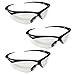 3 Pair Jackson Nemesis 3000354 Safety Glasses Black Frame Clear Lens Kimberly Clark 25676