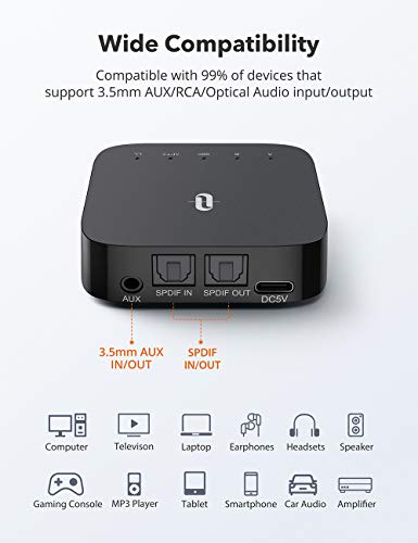 5 TaoTronics+Bluetooth+Transmitter+Receiver+Wireless