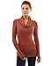 PattyBoutik Women's Cowl Neck Tunic Knit Top (Rust S)