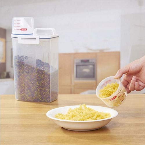 JISETY 2.5L Kitchen Cereal Grain Bean Rice Plastic Food Storage Container Box Bottles