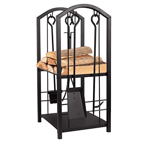 4 Juvale+Firewood+Rack+Fireplace+Tools