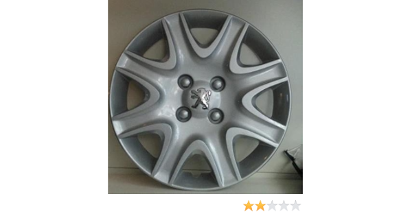 Juego de Tapacubos 4 Tapacubos Diseño Peugeot 308 r 15 () Logo Cromado