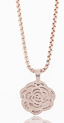 Julie Jewelry | Rose Pendant Stainless Steel Necklace (18") Rose Gold