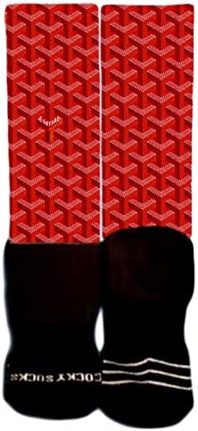 GY Inspired Print Designer Drip Fashion Socks CS - Red