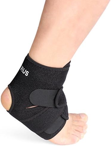 Ankle Brace By Vaderus Heavy - Duty Flexible &amp; Breathable Compression Support Band-Reliable Unisex Stabilizer &amp; Pain Reliever-Adjustable Wrap For Injury/Sprain Recovery Running Basketball More