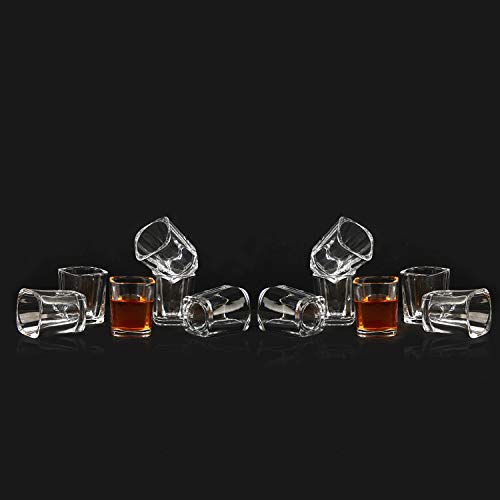 RUCKAE 12-Pack Heavy Base Shot Glasses,2-Ounce Clear Shot Glasses Set