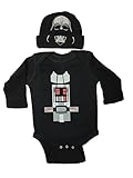 Star Wars Baby Darth Vader Bodysuit Long Sleeve Set With a Hat (6M)