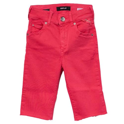 Replay Nellie Short, Pantalocini Denim Bambina, 061 Hibiscus,