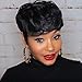 AIWEISE Human Hair Short Pixie Wigs for Black Women Short Human Hair Curly Wigs Short Black Wigs for African Americans