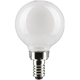 Satco 3-Watt LED E12 Light Bulb, 2700K, 15000 Hour Rating, Dimmable