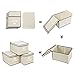SONGMICS Large Storage Bins Cube Box with lids and Dual Non-woven Handles for Home Closet Bedroom Drawers Organizers Set of 3, Beige URLB40M