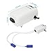 AQUANEAT Aquarium Air Pump Adjustable 65GPH with Accessories 2 Outlets up to 50Gal Fish Tank