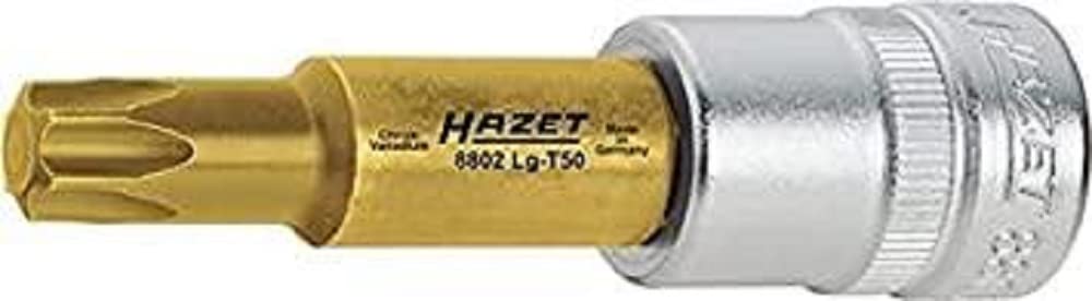 HAZET 8802LG-T50 Torx Profile Screwdriver Socket Set - CVD-Tin Coated