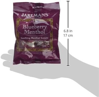 Jakemans Blueberry Flavour 100g Bags - Pack of 10 - Soothing menthol sweets - Suitable for vegetarians, Purple, 100 g (Pack of 10) - Image 4