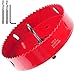 Acrux7 Cornhole Boards Hole Saw Blade, 6 inch (152mm) Corn Hole Drilling Cutter for Cornhole Game, Heavy Duty Steel Design(Red)