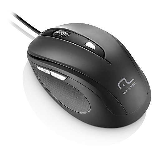 Mouse Comfort Usb 6 Botões Preto Mo241 Multilaser