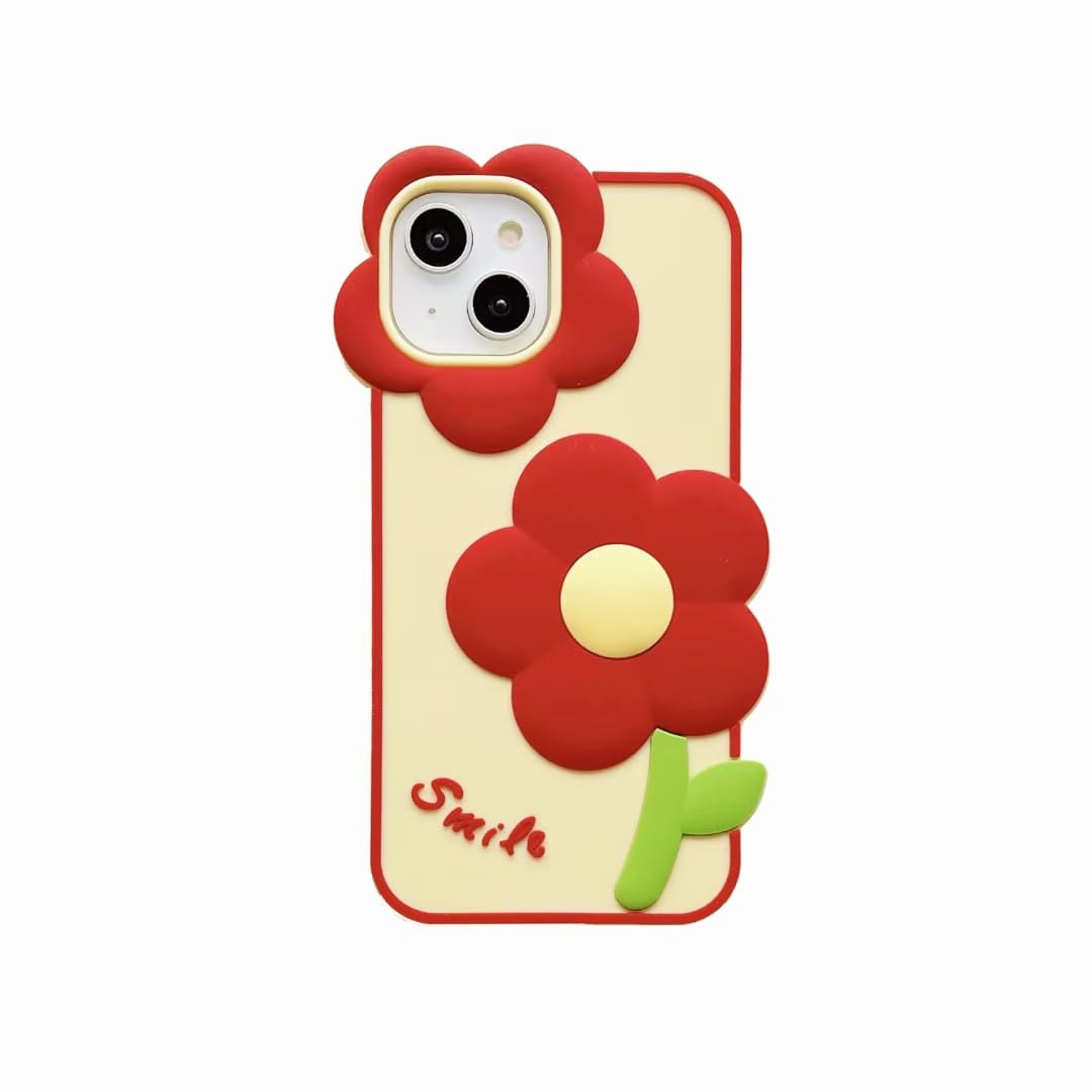 wifantien 3D Cute Flower Soft Case for iPhone 13 Pro Max 6.7 inch,3D Cute Cartoon Kawaii Fashion Character Flower Floral Shape Kids Girls Women Soft Silicone Case for iPhone 13 Pro Max Flower