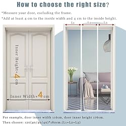 Magnetic Screen Door 205x200cm Full Frame with