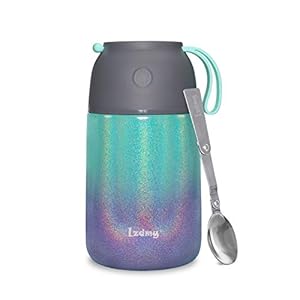 LZDMY Hot Food Flask, geïsoleerde voedselcontainers met een opvouwbare lepel, kinderen soep fles, roestvrij stalen…