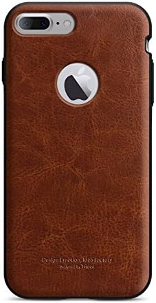 iPhone 7 Plus Case [Tridea] Power Guard Premium Synthetic Leather Bumper [Shock Resistant][Scratch-Resistant] for iPhone7 Plus (2016) [Brown]