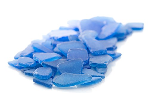 Sea Glass | Dark Blue Colored Sea Glass Mix | 11 Ounces of Sea Glass for Decoration and Craft | Plus Free Nautical eBook by Joseph Rains