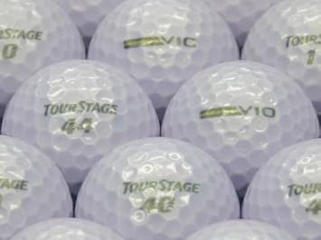 Amazon Abランク ロゴなし ツアーステージ V10 10年モデル シャイニーパープル 1個 ロストボール ツアーステージ Tourstage ゴルフボール