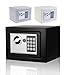 Security Safe with Digital Electronic Lock, Office/Home Safe Box, Steel Alloy Safe - Includes Keys and Batteries (US STOCK) (Dark)