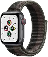 Apple Watch SE (GPS + Cellular, 40mm) - Space Grey Aluminium Case with Tornado/Grey Sport Loop