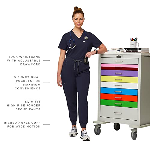 FIGS Zamora High Waisted Jogger Style Scrub Pants For Women Navy, Regular M on Galleon Philippines
