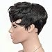 AIWEISE Human Hair Short Pixie Wigs for Black Women Short Human Hair Curly Wigs Short Black Wigs for African Americans